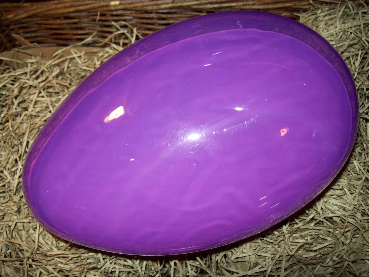 NEW SET/ 2 LARGE JUMBO FILLABLE EASTER EGG PLASTIC CONTAINER HOLDS