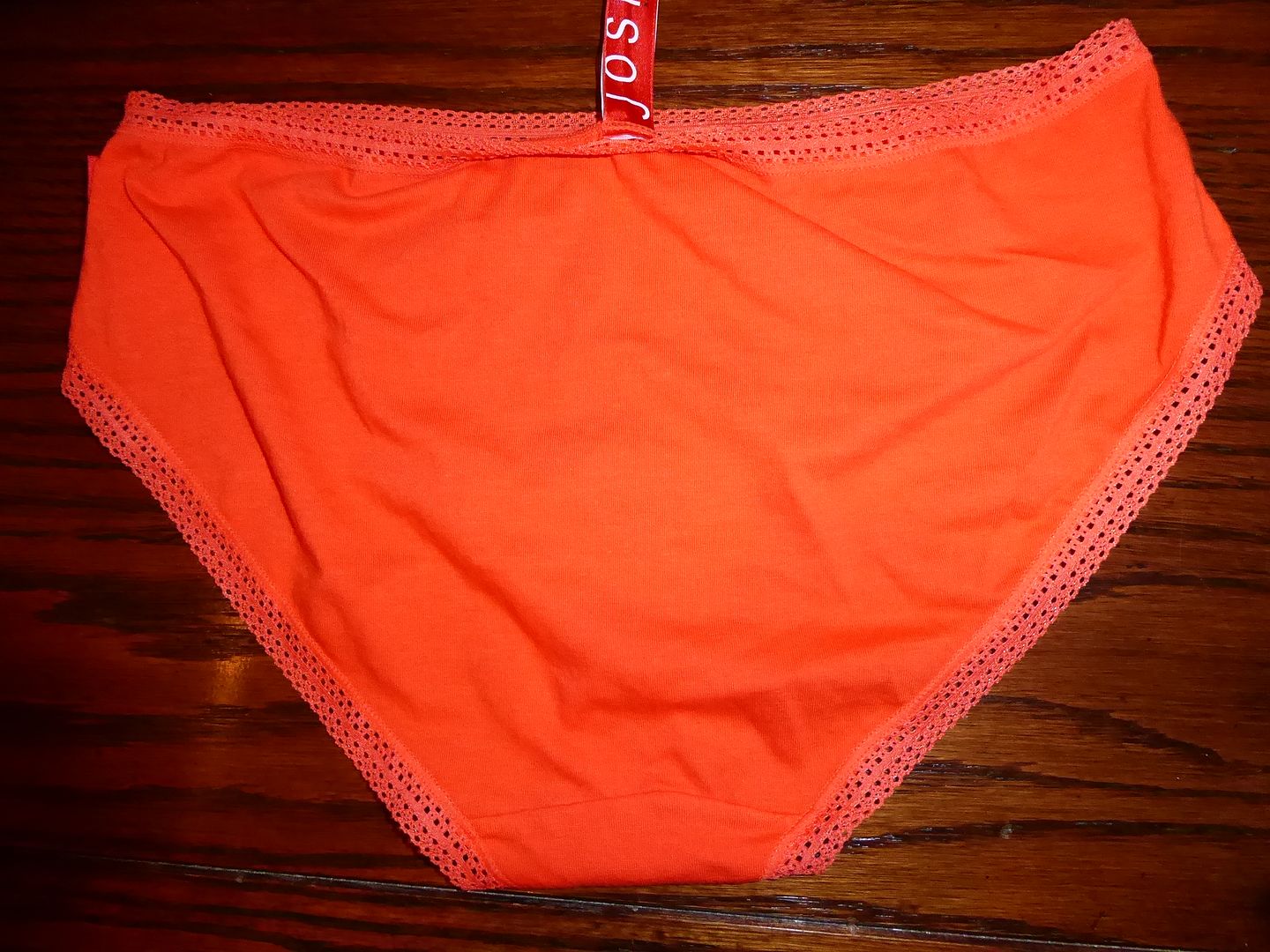 NWT JOSIE NATORI stretch COTTON LYCRA HIPSTER PANTIES HIPPI ORANGE