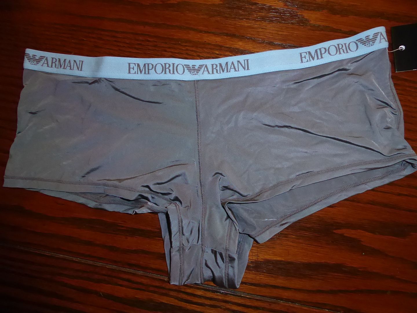 NWT EMPORIO ARMANI NYLON SPX HIPSTER BOYLEG PANTIES LOGO ELASTIC