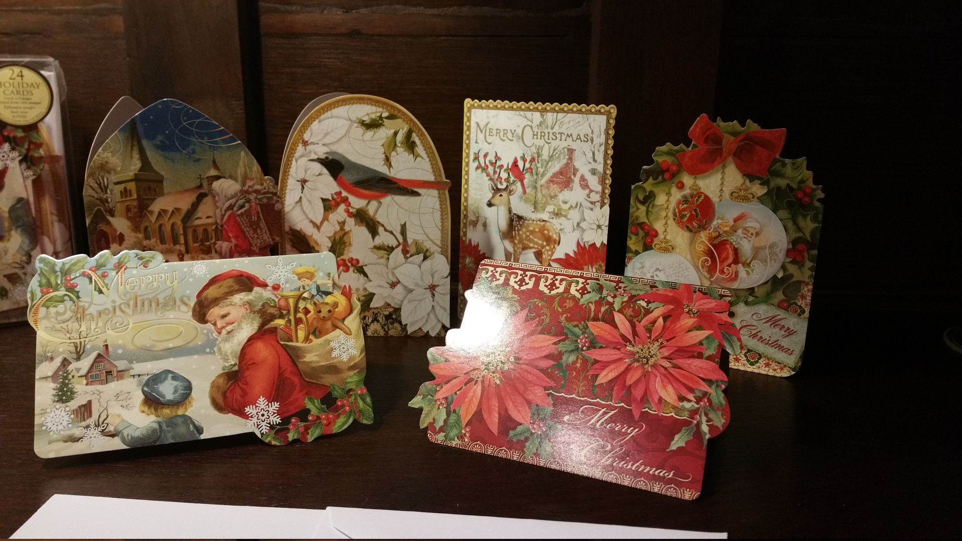 NEW BOXED PUNCH STUDIO CHRISTMAS EMB NOTE CARDS blank 24 CT Wonderland